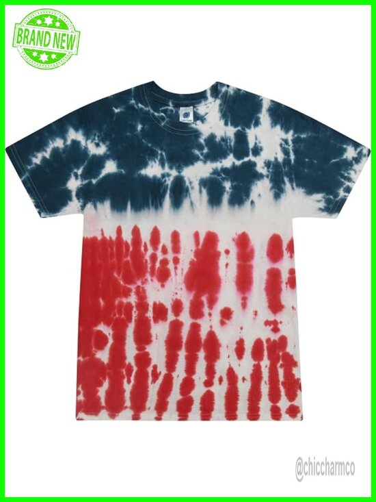 Tops - Unisex Premium Cotton Tie Dye T-Shirt Short Sleeve